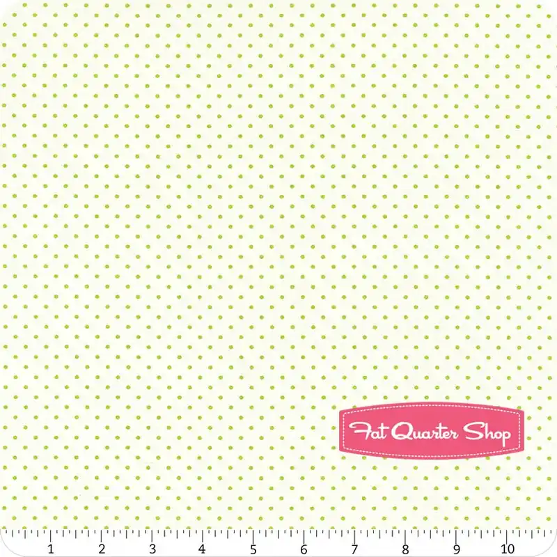 Seasonal Sale Swiss Dots Lime on Cream Dots Yardage | SKU# C600-32