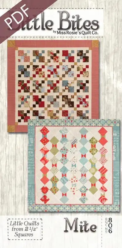 Fresh Stock Mite Little Bites Downloadable PDF Quilt Pattern | Miss Rosie's Quilt Company