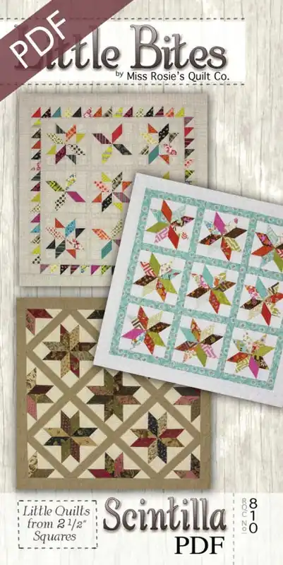 Scintilla Little Bites Downloadable PDF Quilt Pattern | Miss Rosie's Quilt Company Same Day Shipping