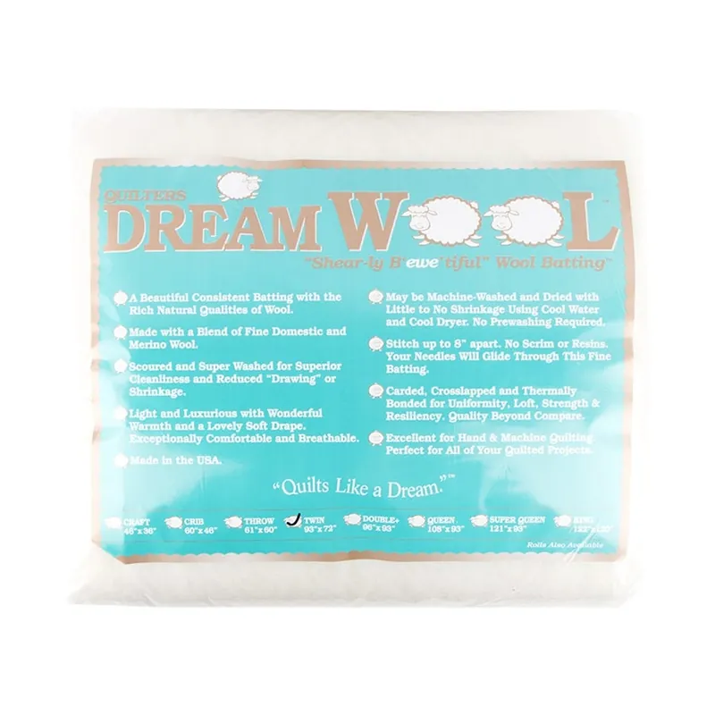 Wool Light Yet Lofty Twin Quilt Batting | Quilter's Dream #WOOLTN Warranty Included