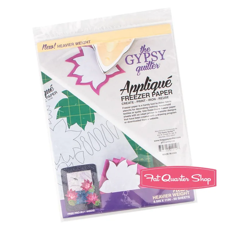 Applique Freezer Paper Sheets | The Gypsy Quilter #TGQFP811H Price Drop