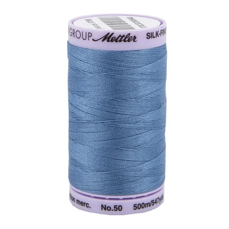 Mettler Smokey Blue 100% Cotton Silk Finish Thread | Mettler #9104-0351 Free Delivery