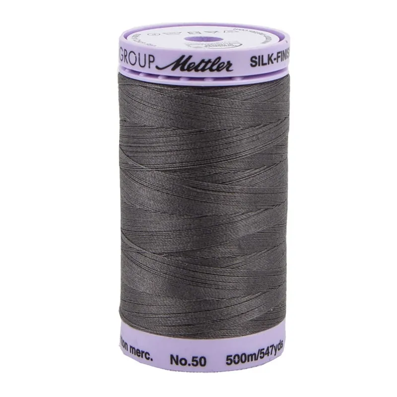 Mettler Dark Charcoal 100% Cotton Silk Finish Thread | Mettler #9104-0416 Last Chance
