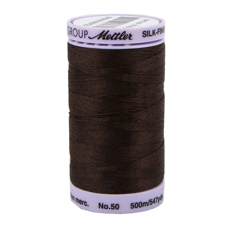 Mettler Very Dark Brown 100% Cotton Silk Finish Thread | Mettler #9104-1002 Low Price
