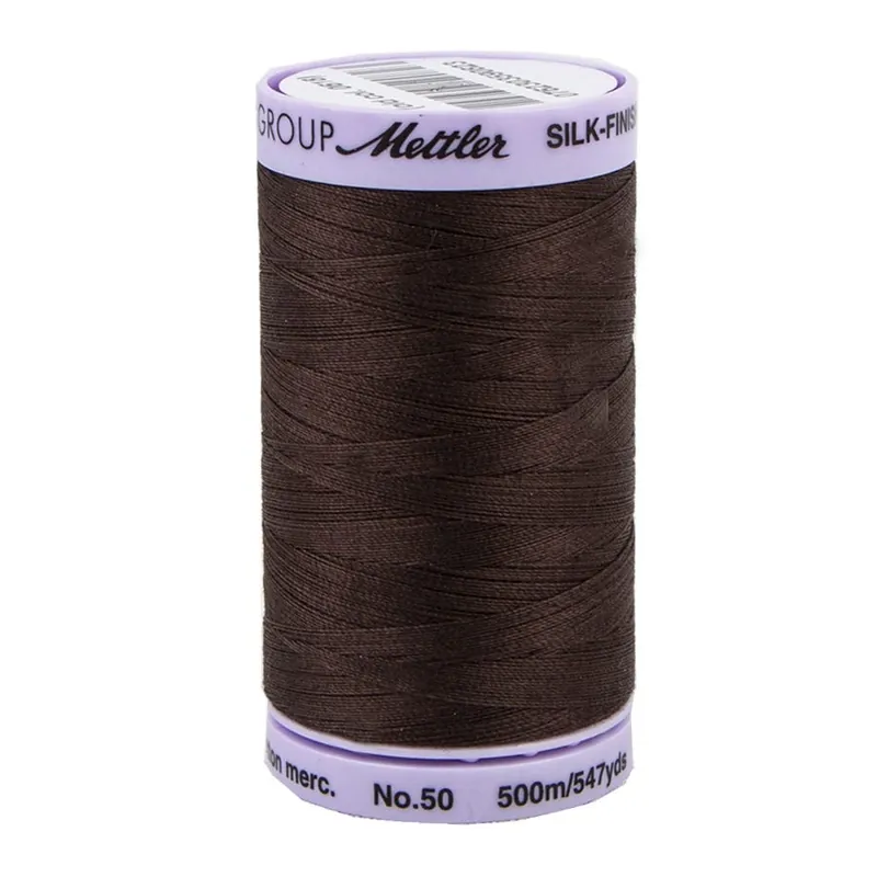 Markdown Mettler Black Peppercorn 100% Cotton Silk Finish Thread | Mettler #9104-1382