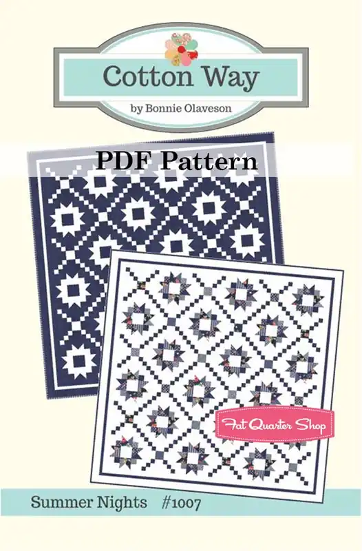 Discount Summer Nights Downloadable PDF Quilt Pattern | Cotton Way