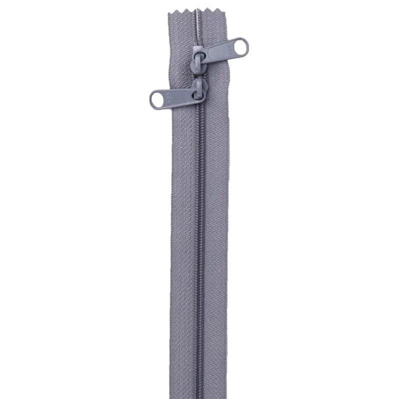 Next Day Delivery Gunmetal Gray 30" Double Slide Handbag Zipper | ByAnnie #ZIP30-115