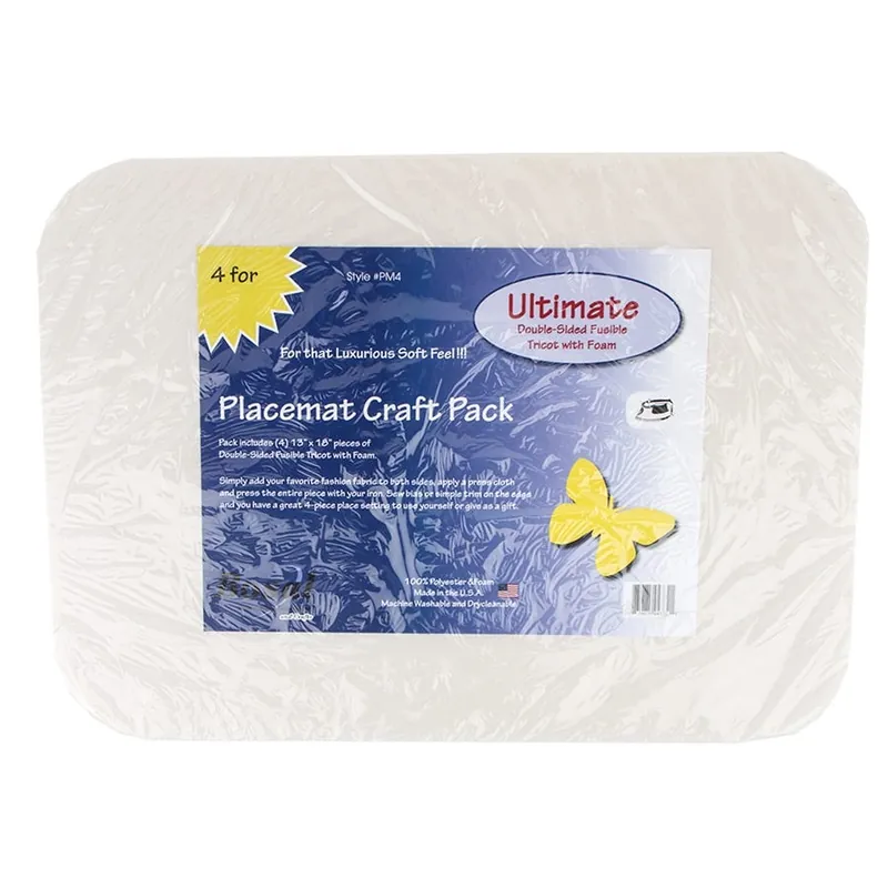Ultimate Double Sided Fusible 13" x 18" Placemat Craft Pack | Bosal #PM-4B Warranty Included