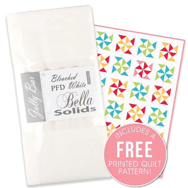 Weekend Sale Bleached White PFD Bella Solids Jolly Bar | Moda Fabrics