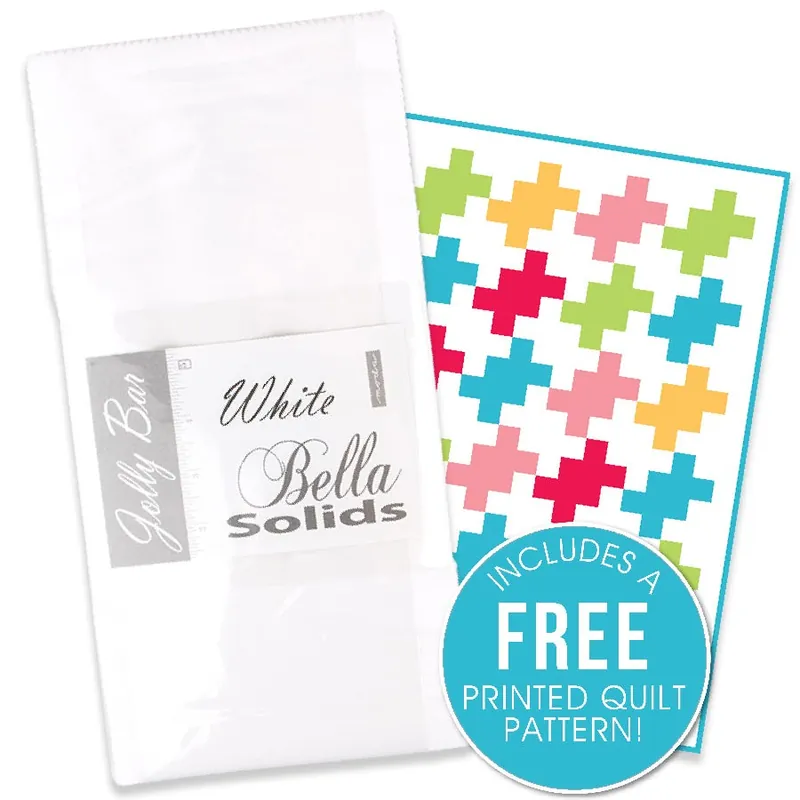 Direct From Factory White Bella Solids Jolly Bar | Moda Fabrics
