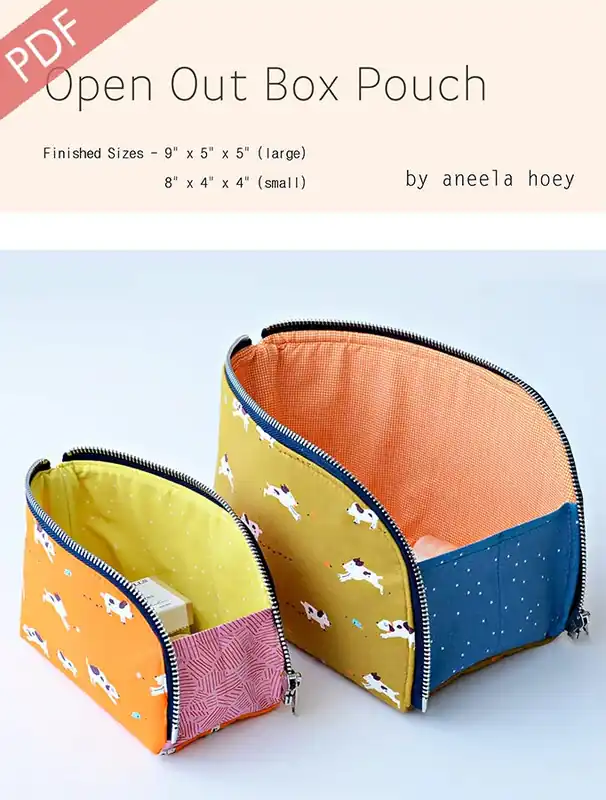 Top Rated Open Out Box Pouch Downloadable PDF Sewing Pattern | Aneela Hoey