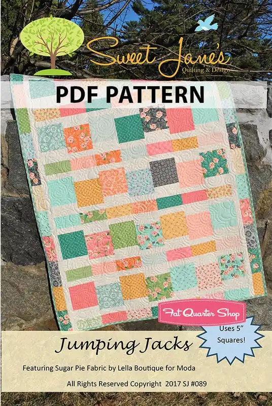 Warranty Included Jumping Jacks Downloadable PDF Quilt Pattern | Sweet Jane's Quilting and Design