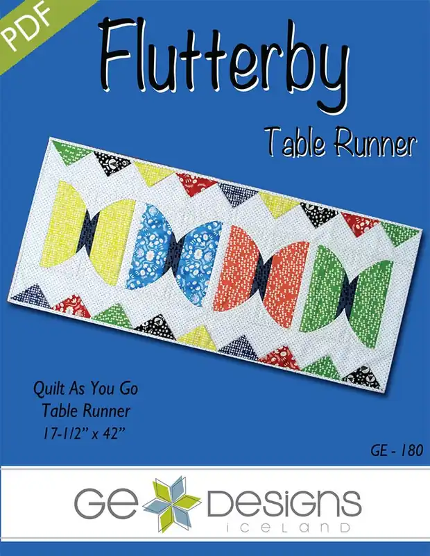 Discount Flutterby Tablerunner Downloadable PDF Quilt Pattern | G.E. Designs