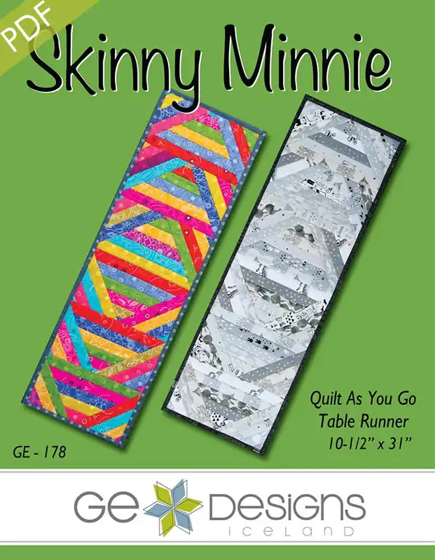 Skinny Minnie Tablerunner Downloadable PDF Quilt Pattern | G.E. Designs Deal