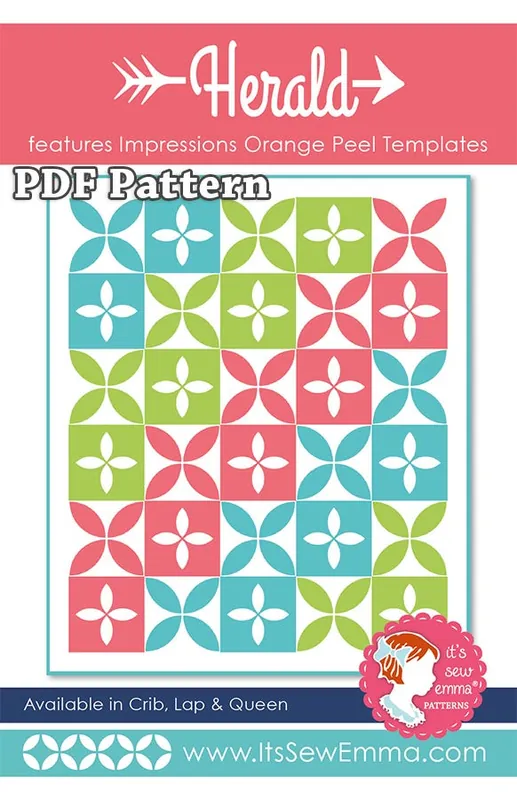 Herald Impressions Downloadable PDF Quilt Pattern | It's Sew Emma Brand New