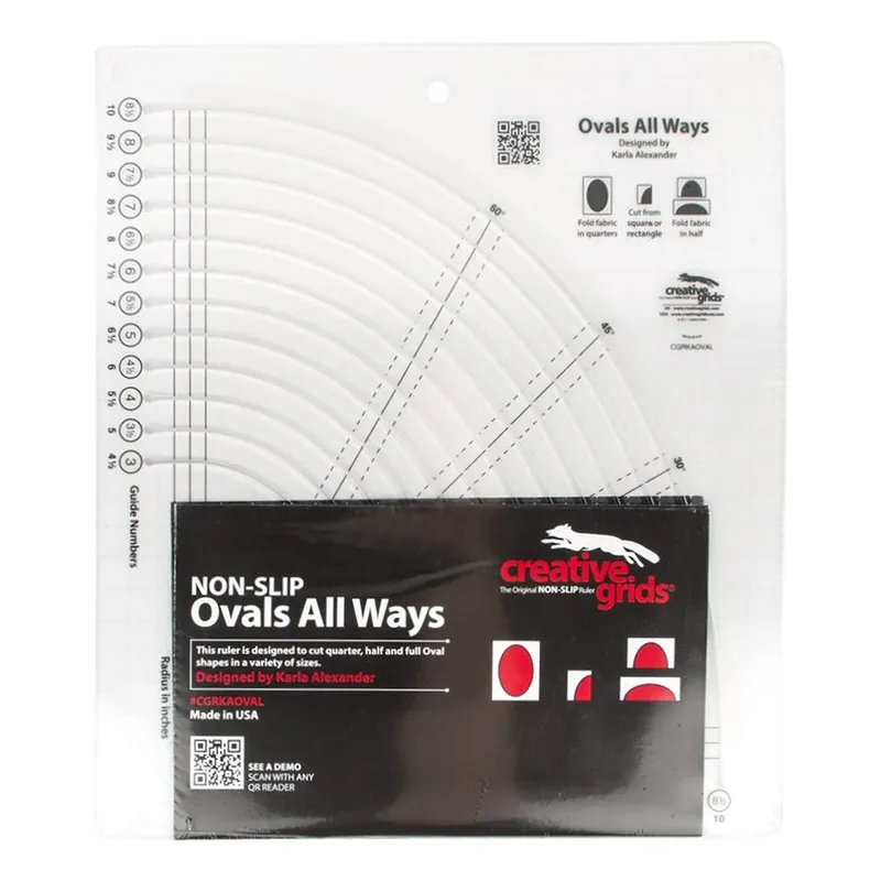 Free Returns Creative Grids Ovals All Ways Ruler | Creative Grids #CGRKAOVAL
