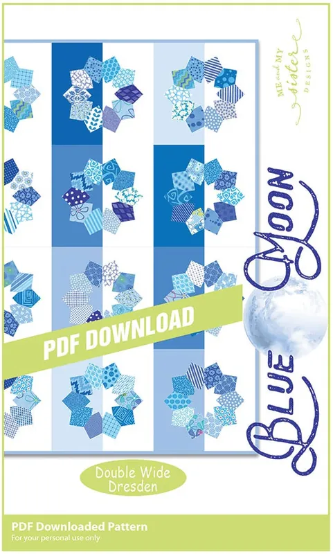 Sale Blue Moon Downloadable PDF Quilt Pattern | Me and My Sister Designs