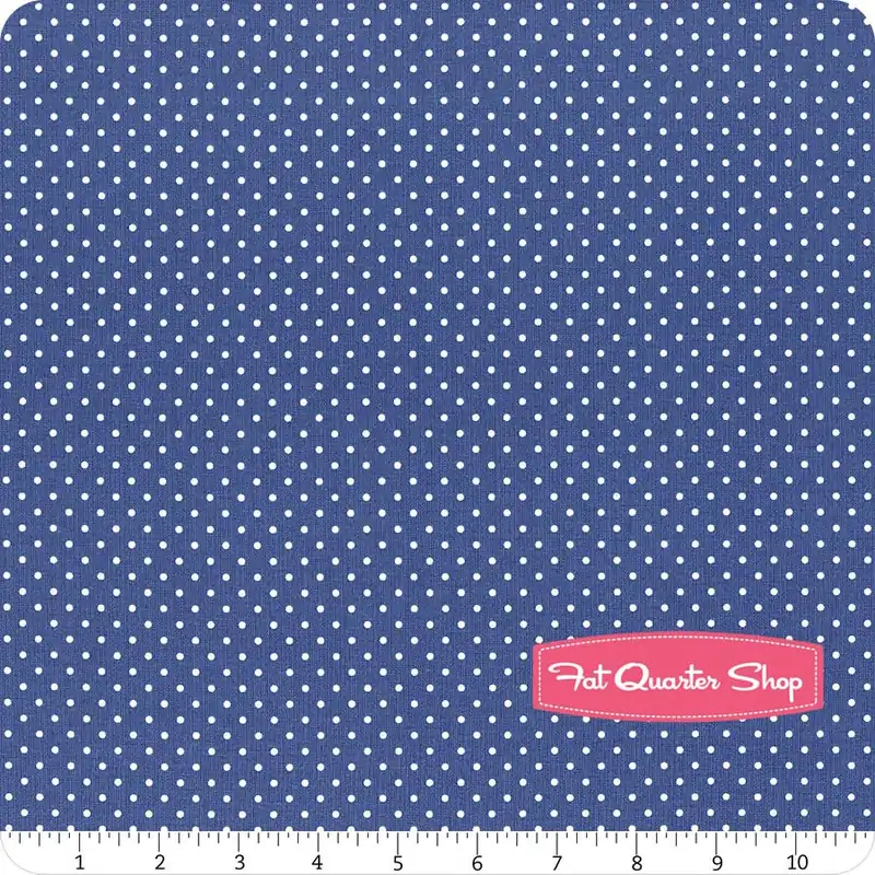 Worldwide Shipping Swiss Dots Denim Dots Yardage | SKU# C670-DENIM