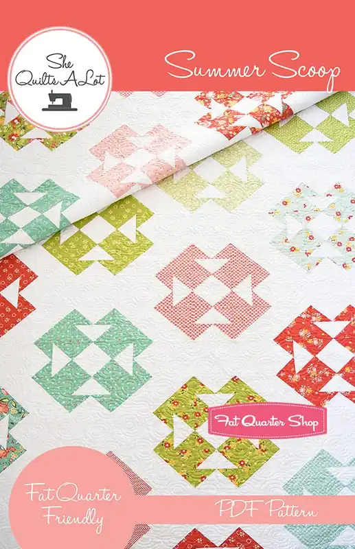 Summer Scoop Downloadable PDF Quilt Pattern | She Quilts A Lot Patterns Big Sale