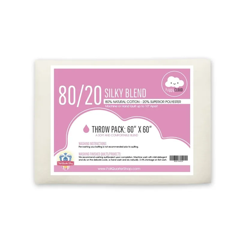 Throw 80/20 Silky Blend Happy Cloud Quilt Batting | Fat Quarter Shop Don’t Miss Out