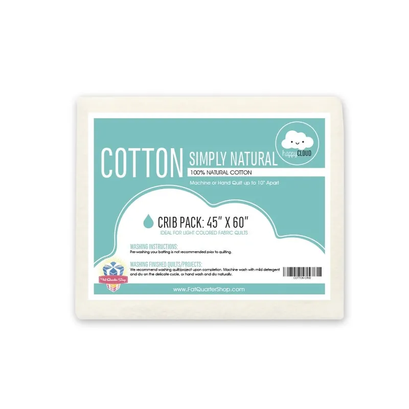 Crib Cotton Simply Natural Happy Cloud Quilt Batting | Fat Quarter Shop Free Returns