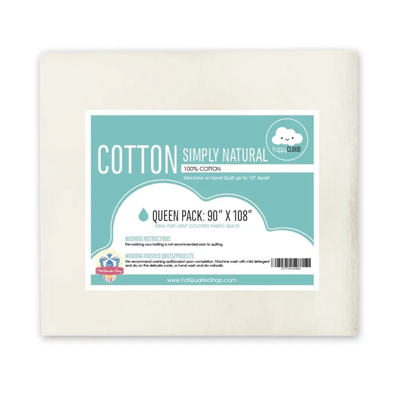 Queen Cotton Simply Natural Happy Cloud Quilt Batting | Fat Quarter Shop Luxury