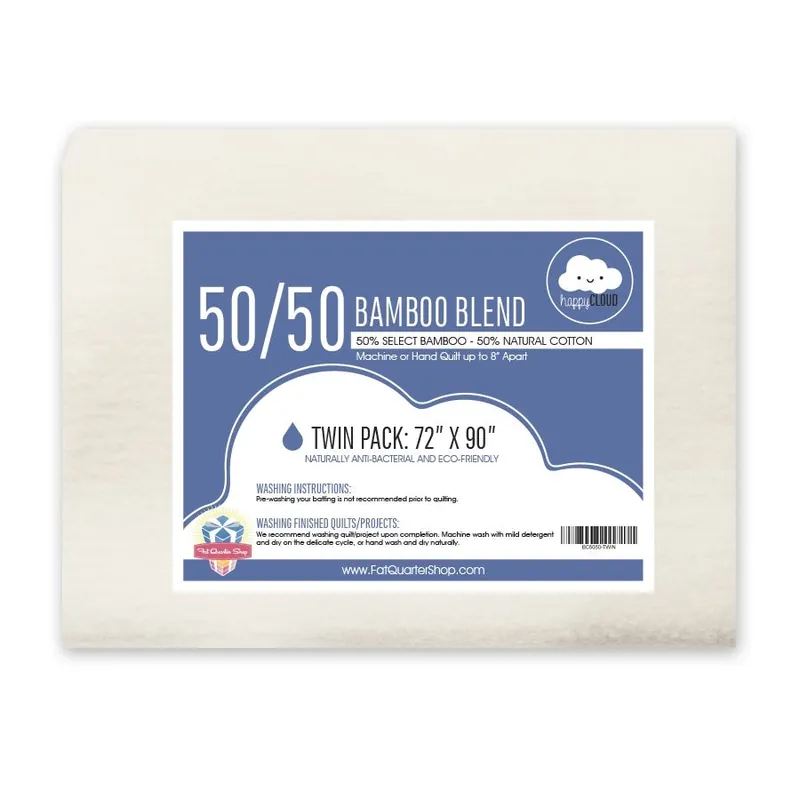 Original Twin 50/50 Bamboo Blend Happy Cloud Quilt Batting | Fat Quarter Shop