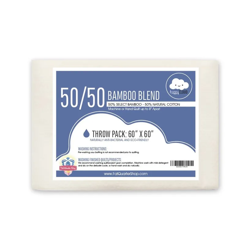 Throw 50/50 Bamboo Blend Happy Cloud Quilt Batting | Fat Quarter Shop Original