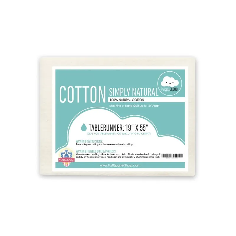 Deal Tablerunner Cotton Simply Natural Happy Cloud Quilt Batting | Fat Quarter Shop