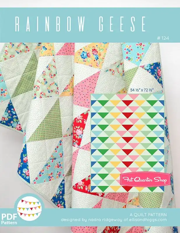 Rainbow Geese Downloadable PDF Quilt Pattern | Ellis & Higgs Weekend Sale