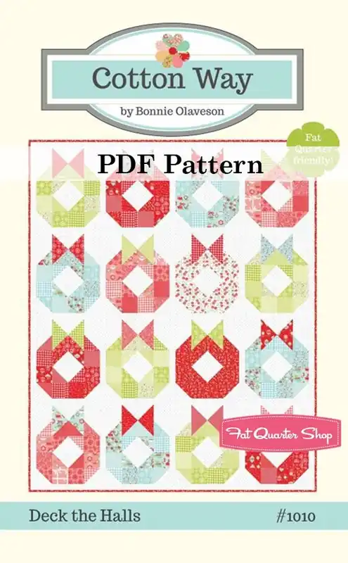 Limited Time Deck the Halls Downloadable PDF Quilt Pattern | Cotton Way
