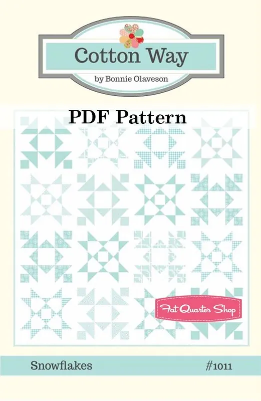 Viral Snowflakes Downloadable PDF Quilt Pattern | Cotton Way