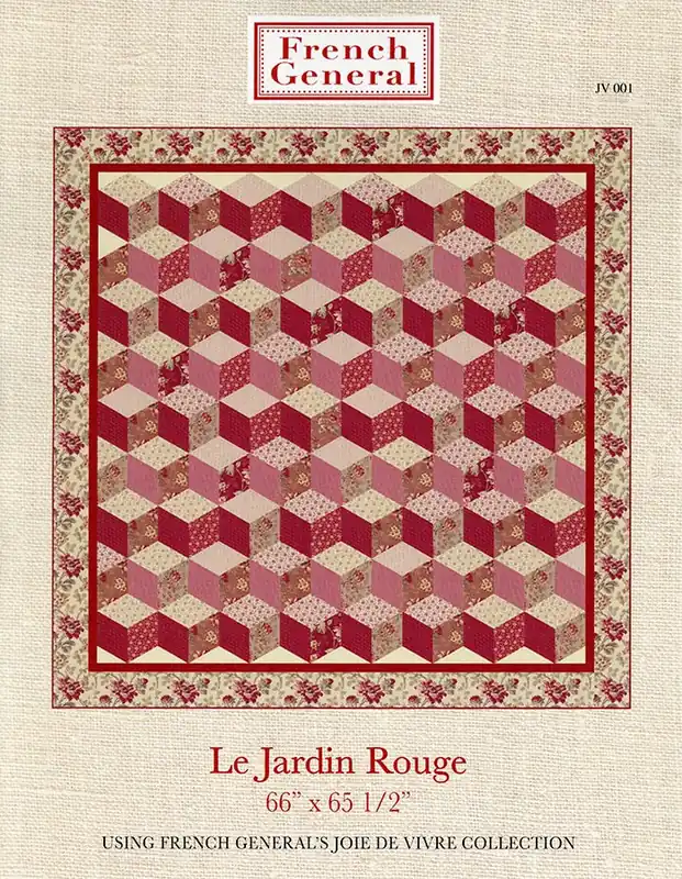 Flash Sale Le Jardin Rouge Quilt Pattern | French General #FG-JV001