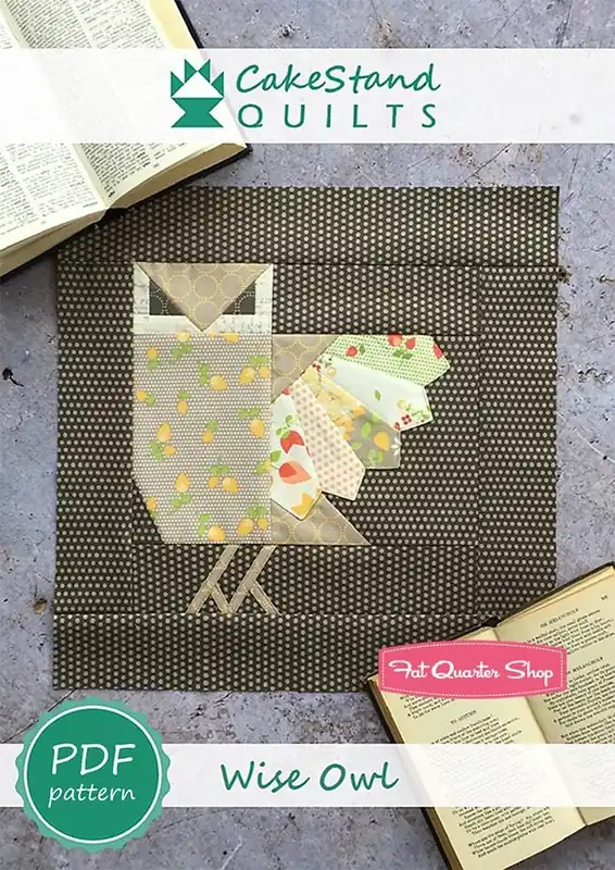 Wise Owl Downloadable PDF Block Pattern | CakeStand Quilts Popular