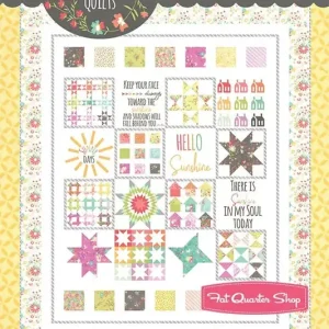 Worldwide Shipping Sunny Sampler Downloadable PDF Quilt Pattern | Coriander Quilts