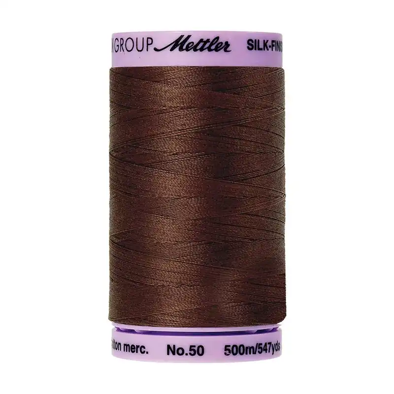 Mettler Friar Brown 100% Cotton Silk Finish Thread | Mettler #9104-0173 Professional Grade