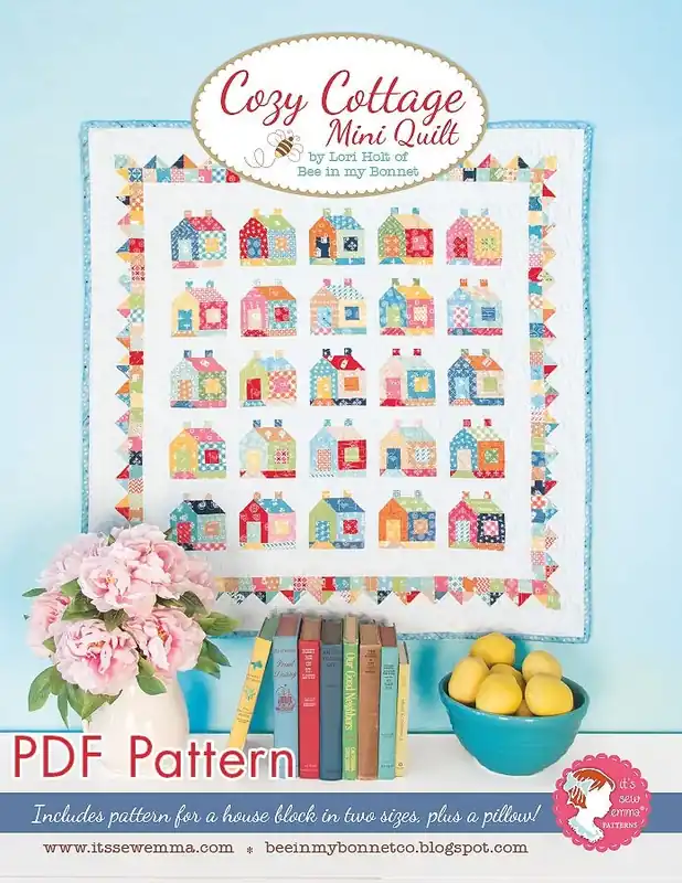 Best Choice Cozy Cottage Downloadable PDF Mini Quilt Pattern | Bee in my Bonnet