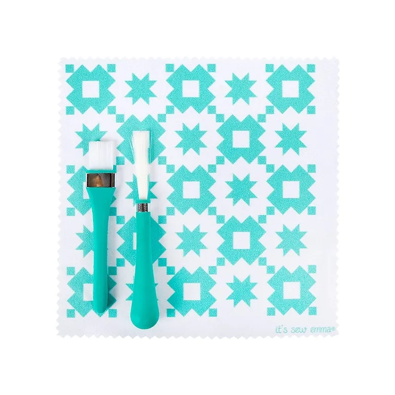 Exclusive Offer Teal Oh Sew Clean Brush and Cloth Set | It's Sew Emma #ISE-739