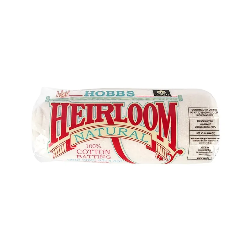 Hobbs Heirloom Natural Cotton Crib Quilt Batting | Hobbs #HN45 Worldwide Shipping