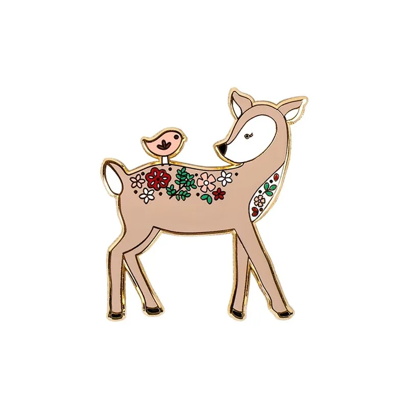 Direct From Manufacturer Floral Deer Magnetic Enamel Needle Minder | Flamingo Toes