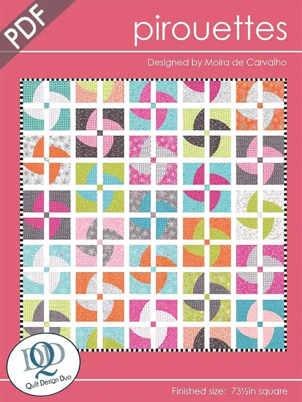 Pirouettes Downloadable PDF Quilt Pattern | Quilt Design Duo Weekend Sale