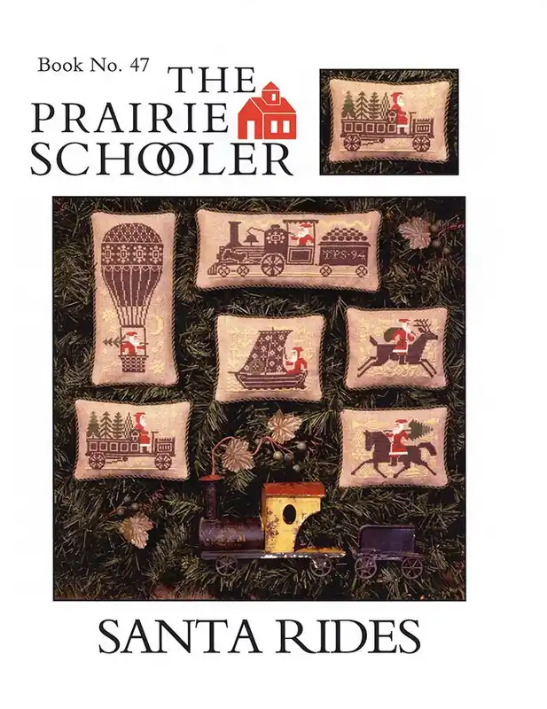 Santa Rides Cross Stitch Pattern | The Prairie Schooler Time-Limited
