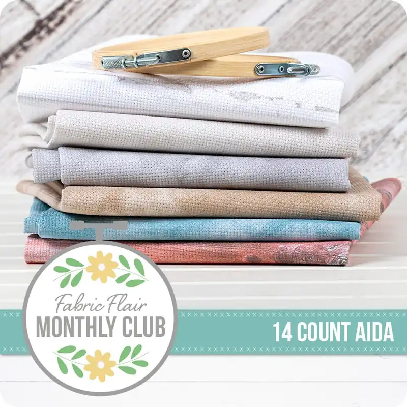 Fabric Flair 14 Count Aida Monthly Club | Fat Quarter Shop Exclusive Save Now