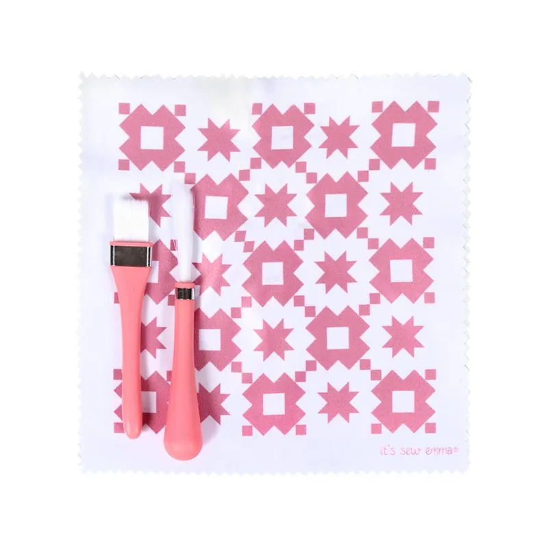 While Supplies Last Pink Oh Sew Clean Brush and Cloth Set | It's Sew Emma #ISE-759
