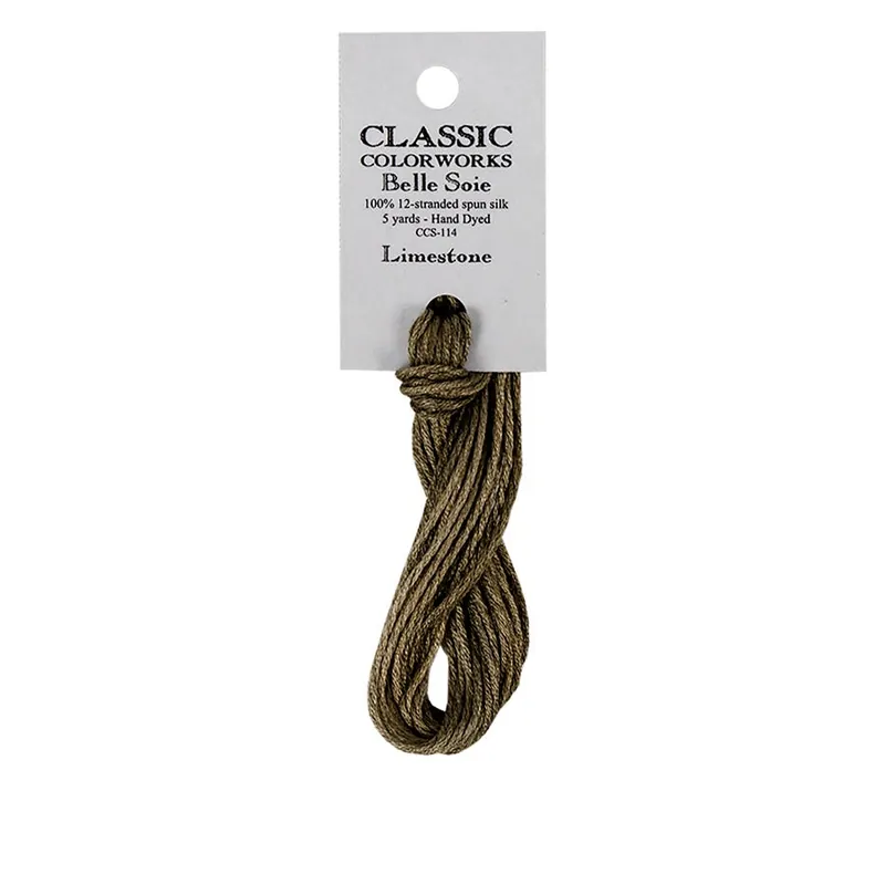 Wholesale Limestone Belle Soie Classic Colorworks 12 Strand Hand-Dyed Silk Floss | Classic Colorworks #CCS-114