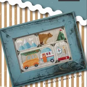 Worldwide Shipping June Snapshot Downloadable PDF Cross Stitch Pattern | Pine Mountain Designs