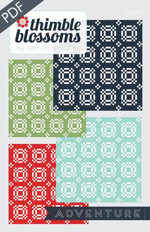 Worldwide Shipping Adventure Downloadable PDF Quilt Pattern | Thimble Blossoms