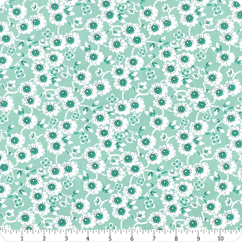 Flea Market Sea Glass Teapot Yardage | SKU# C10211-SEAGLASS Limited Edition