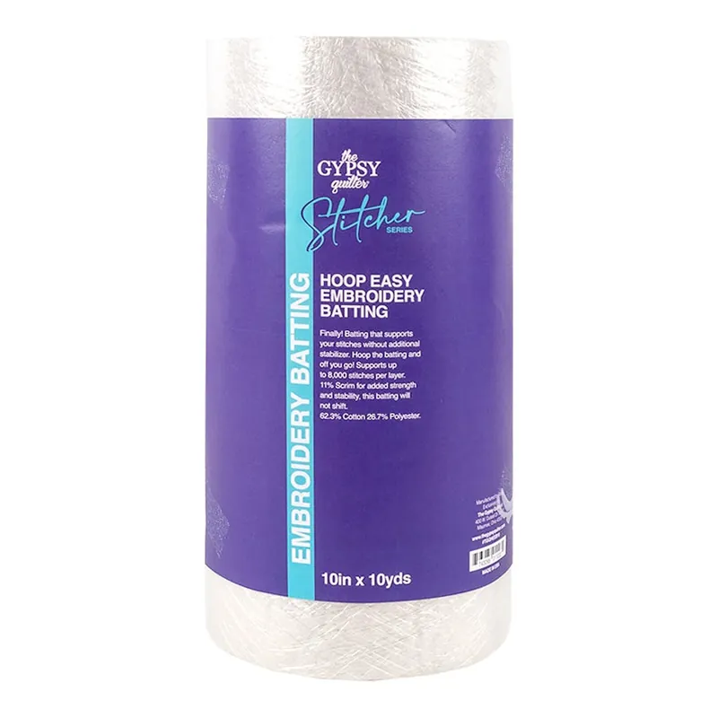 10" x 10 yards Stitcher Series Hoop Easy Embroidery Batting | The Gypsy Quilter #TGQHEEB10 Best Choice