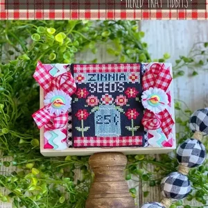 Zinnia Seeds Downloadable PDF Cross Stitch Pattern | Stitching with the Housewives Tiered Tray Tidbits Limited Time